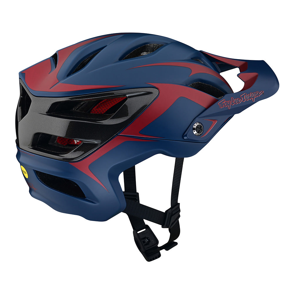 A3 Helmet Fang Dk Blue / Burgundy - Image 2