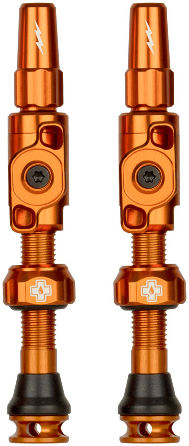 Muc-Off Big Bore Lite Tubeless Valve Stems - Medium 35mm -Orange