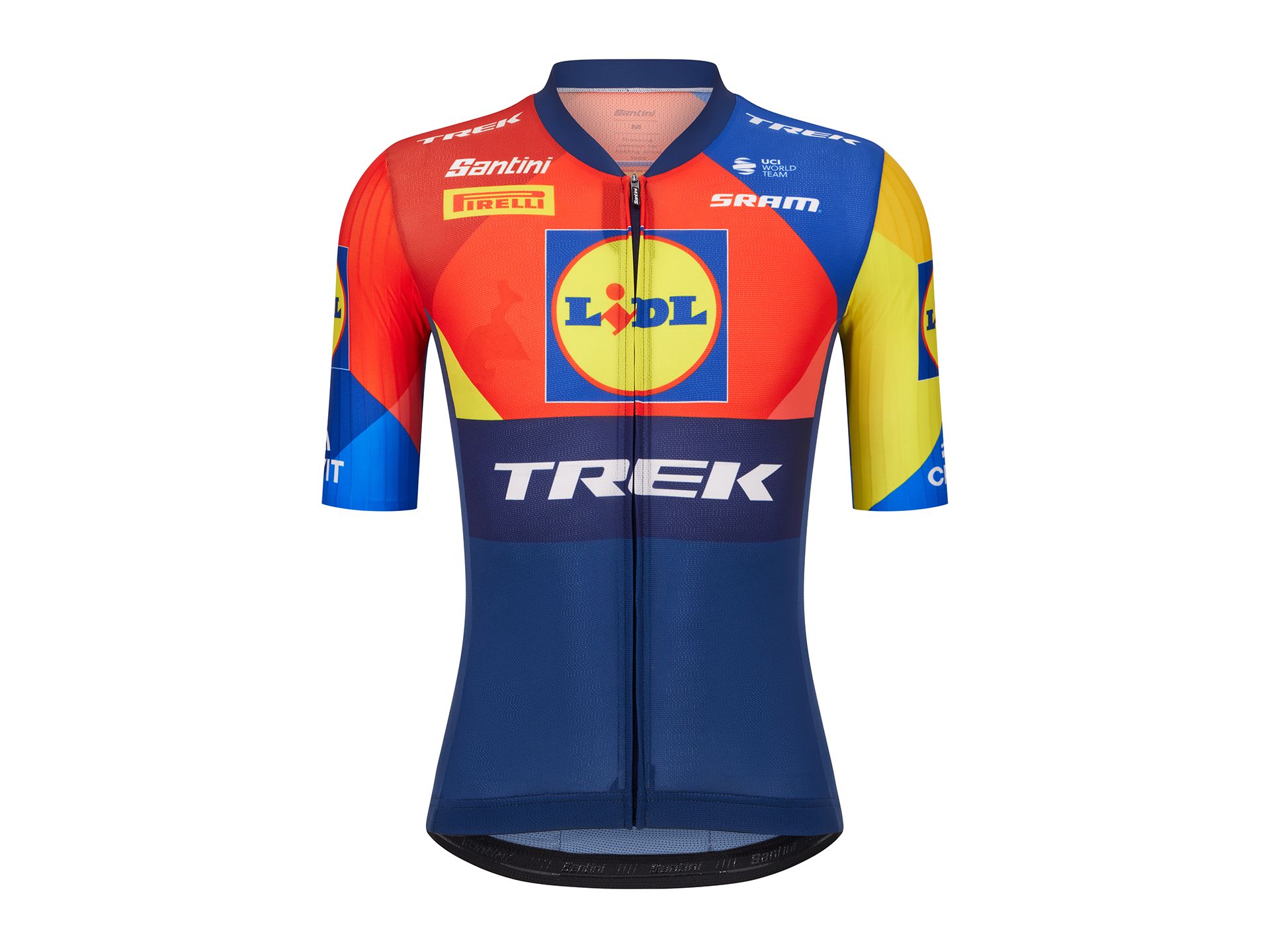 Santini Trek Team Blue/Yellow Jersey Santini Trek Team Blue/Yellow Jersey