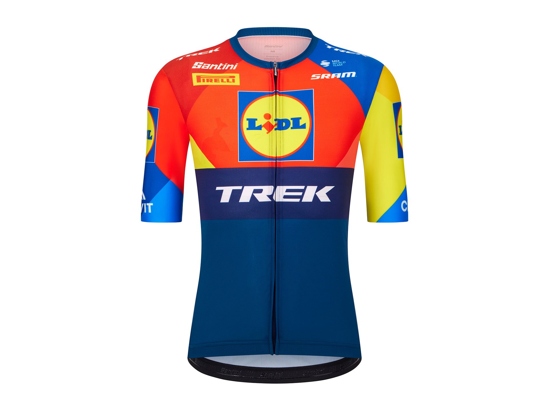 Santini Trek Replica Blue/Yellow Jersey Santini Trek Replica Blue/Yellow Jersey