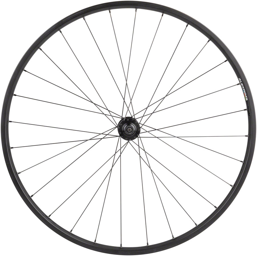 Quality Wheels Value Double Wall Series Disc Front Wheel - 650b QR x 100mm Center-Lock BLK 28H