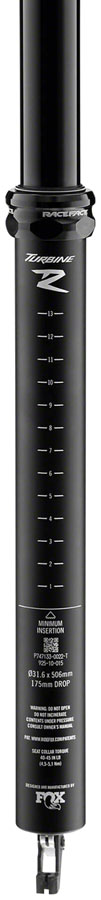 RaceFace Turbine R Dropper Seatpost - 30.9 100mm Travel Black - Image 12