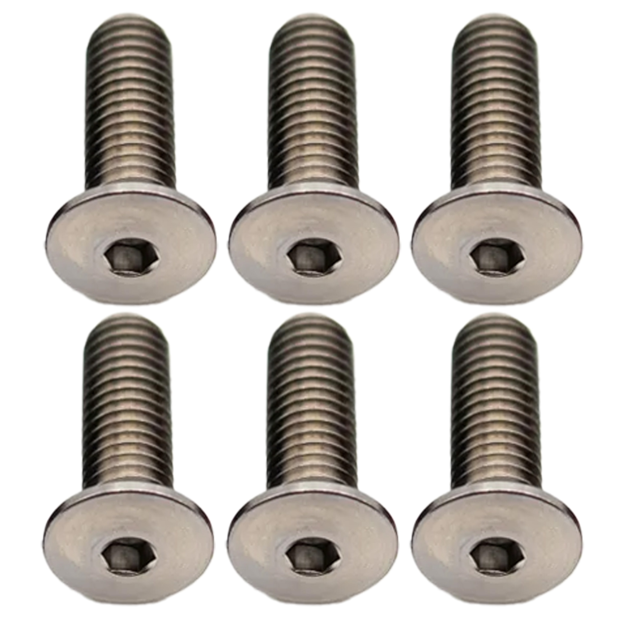 Better Bolts Titanium Water Bottle Cage Bolts 15mm Silver 6/Coun