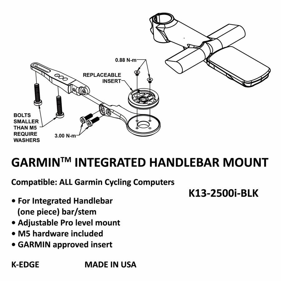 K-Edge Garmin Integrated Handlebar System Mount - Image 3