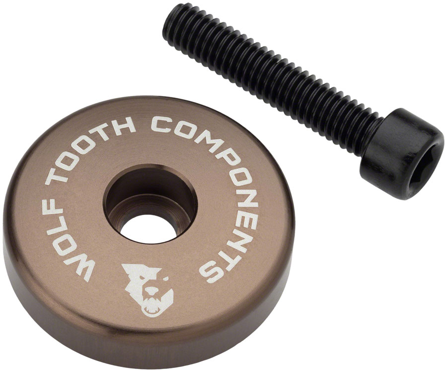 Wolf Tooth Ultralight Stem Cap with Integrated 5mm Spacer Wolf Tooth Ultralight Stem Cap with Integrated 5mm Spacer