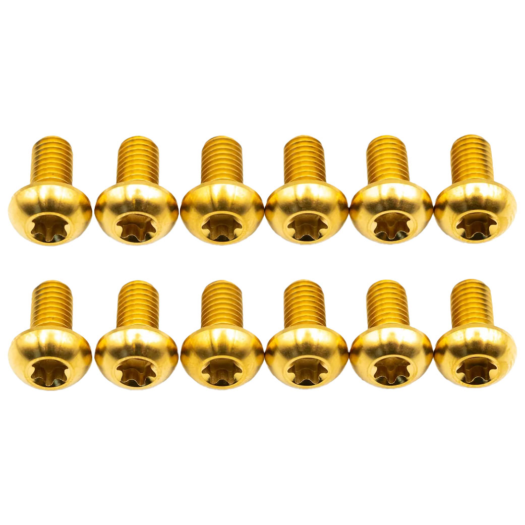Better Bolts Titanium Buttonhead Rotor Bolt Kit Gold 12/Count