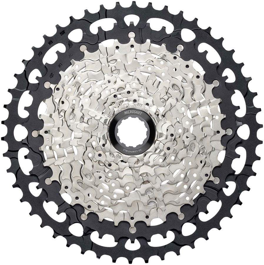 microSHIFT Advent MX G-Series Cassette - 11-Speed 11-50t Aluminum Spider Silver/BLK For XD Driver