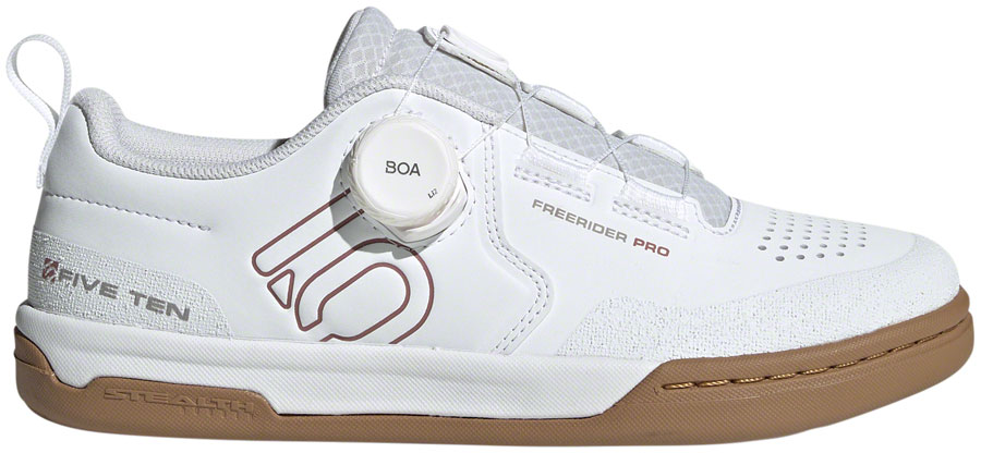 Five Ten Freerider Pro BOA Flat Shoes - Women's, FTWR White/Warm Clay/Gray Three