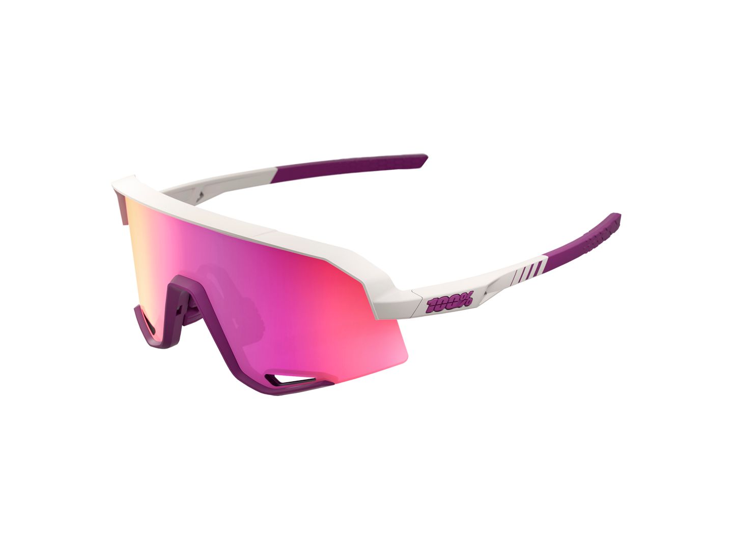 100% Slendale White/Purple Eyewear