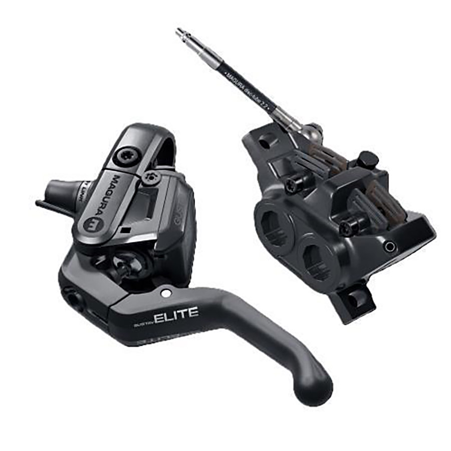 Magura Gustav Elite MTB Hydraulic Disc Brake Front or Rear Post mount Disc: Not included 328g Black