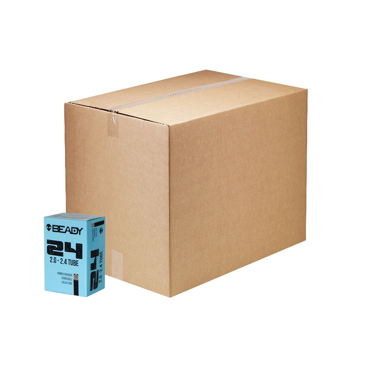 Beady Butyl Tube 24x2.0-2.4" SV 40mm 50/count Beady Butyl Tube 24x2.0-2.4" SV 40mm 50/count