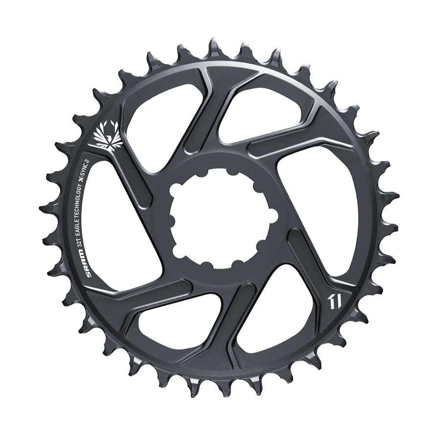SRAM GX Eagle C1 Chainring Teeth: 32 Speed: 11/12 BCD: Direct Mount Aluminum Grey 3mm