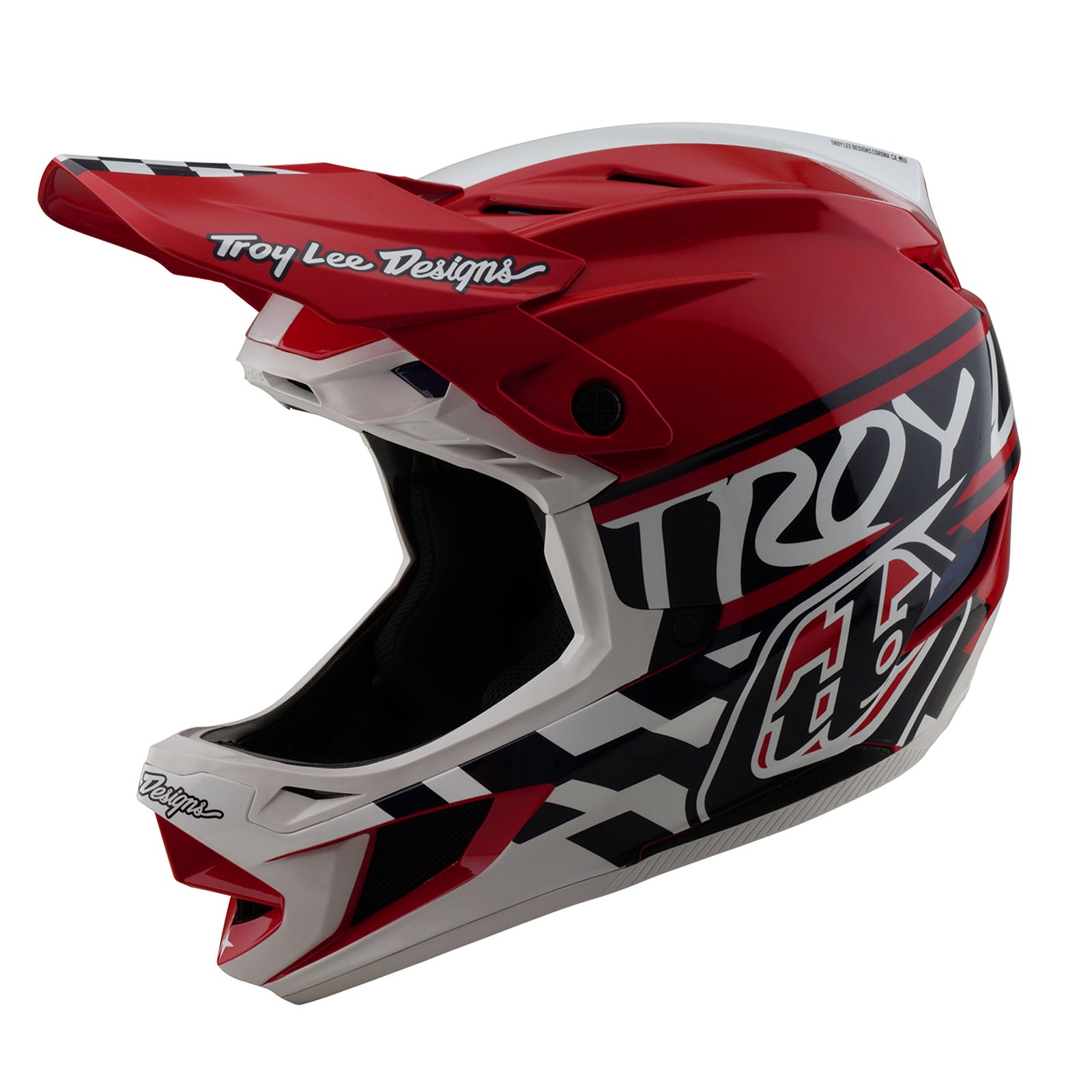 D4 Polyacrylite Helmet Fifty-50 White / Red - Image 7