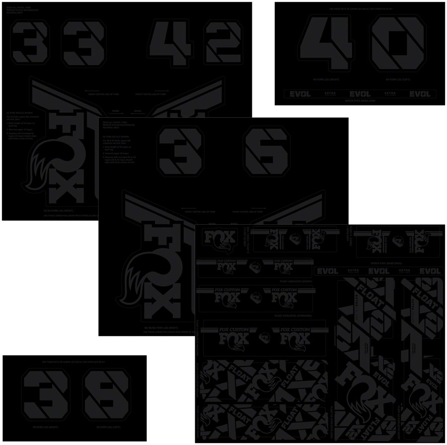 FOX Fork and Shock Decal Kit - Image 4