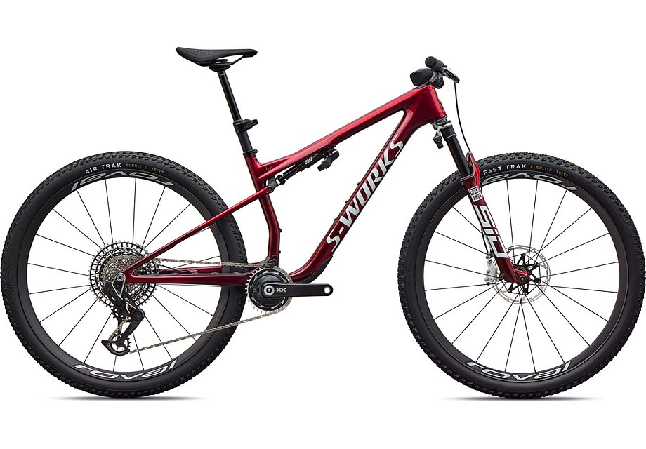 2027 Specialized Epic 9 S-Works Bike Gloss Red Tint Over Red Reflex Pearl Edge Fade / Metallic White Silver Xl