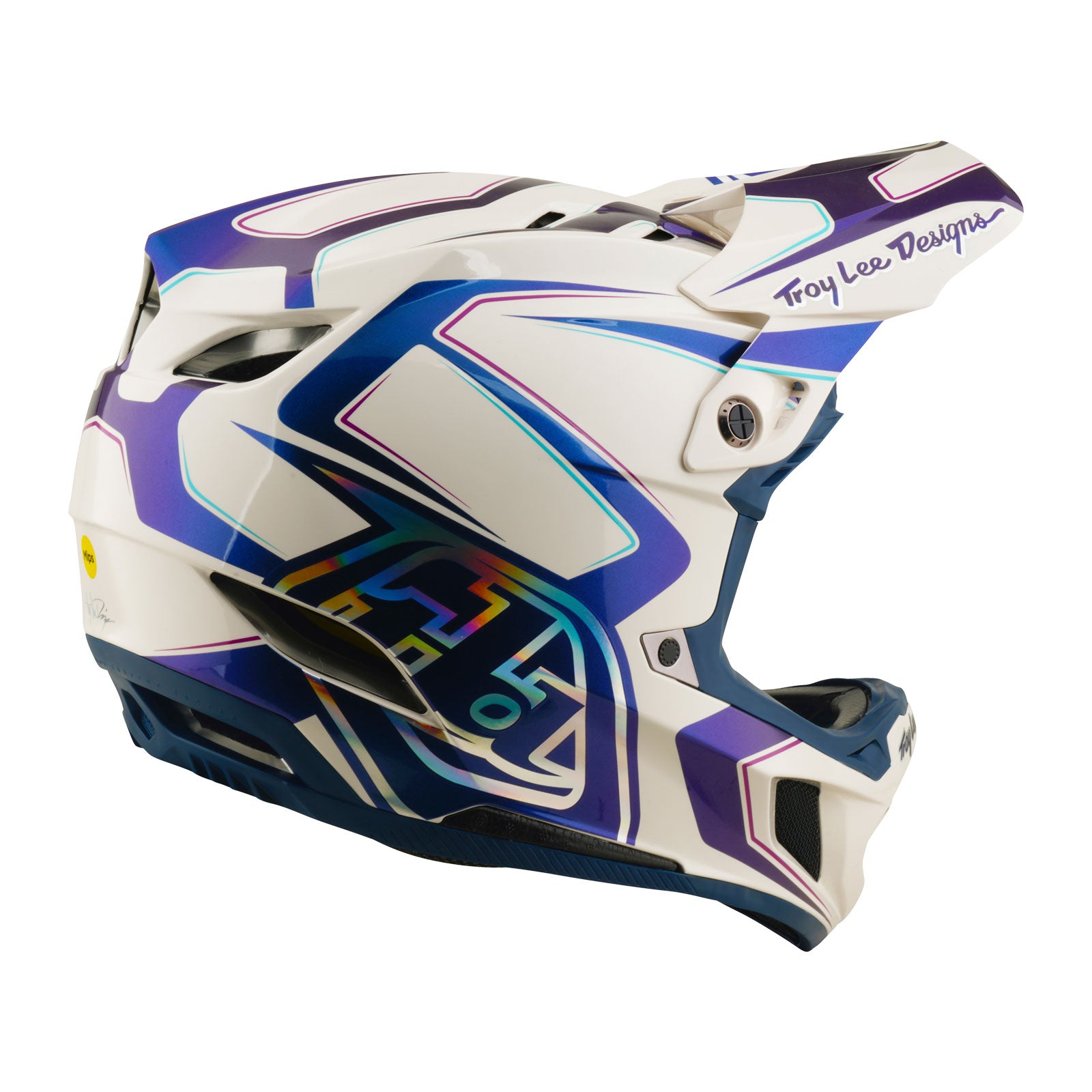 D4 Composite Helmet Flared White / Indigo - Image 2