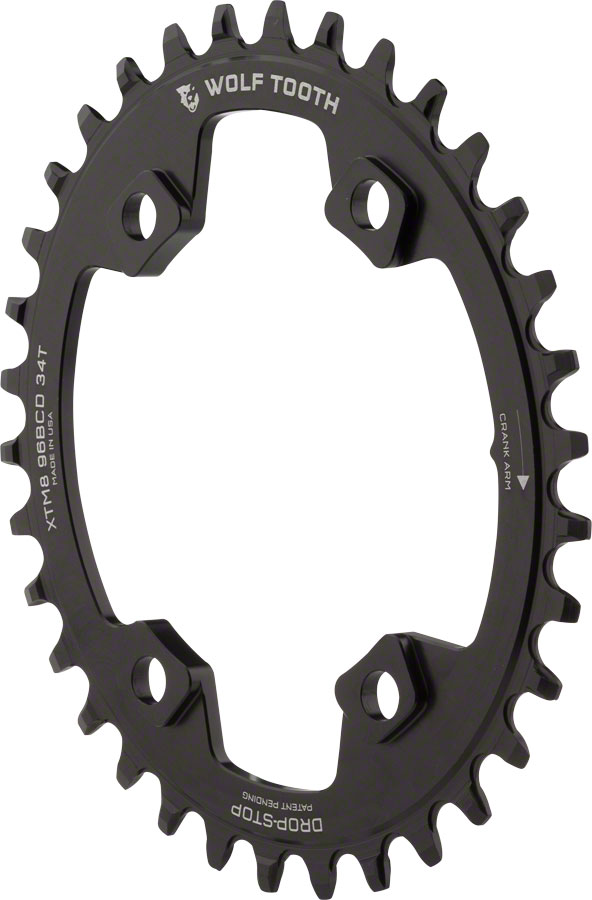 Wolf Tooth Elliptical 96 BCD Chainring - Shimano XT/SLX Cranks variant 3