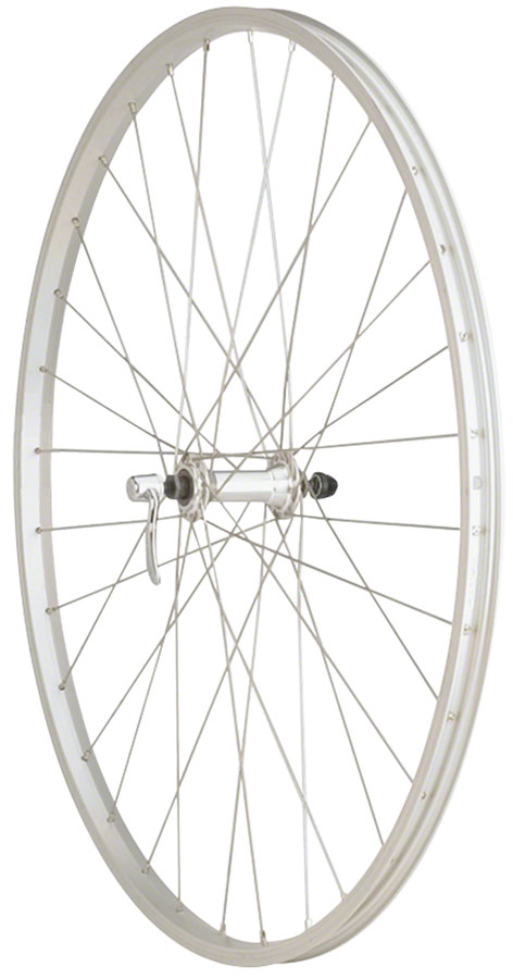 Quality Wheels Value Single Wall Series Front Wheel - QR x 100mm, Rim Brake, Silver, Clincher