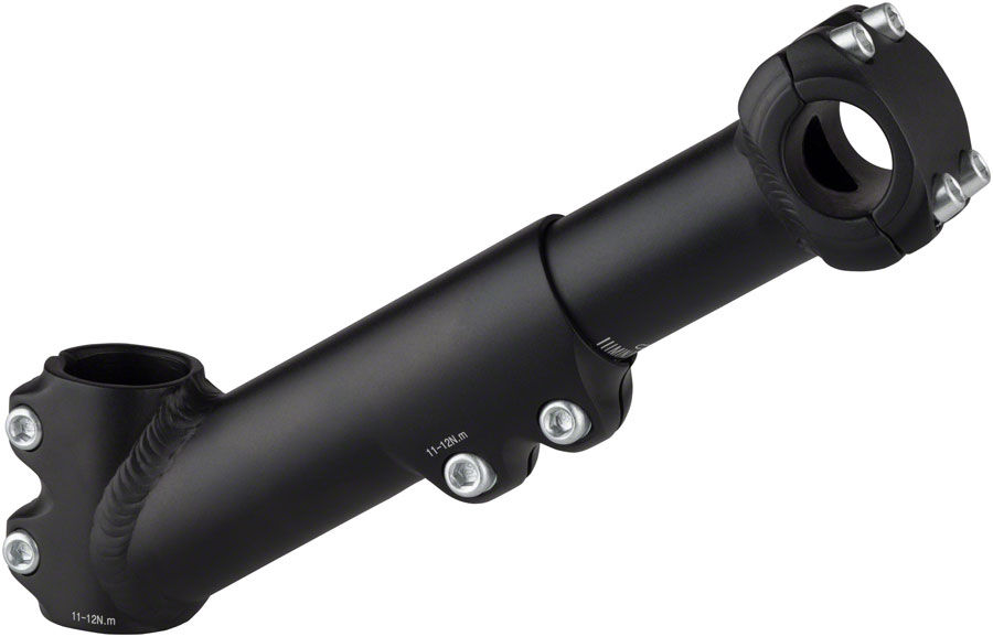 Zoom Tandem Stoker Stem 155-200mm extension +35 Degree Rise 25.4 Bar Clamp 28.6 Seat Post Clamp BLK Zoom Tandem Stoker Stem 155-200mm extension +35 Degree Rise 25.4 Bar Clamp 28.6 Seat Post Clamp BLK