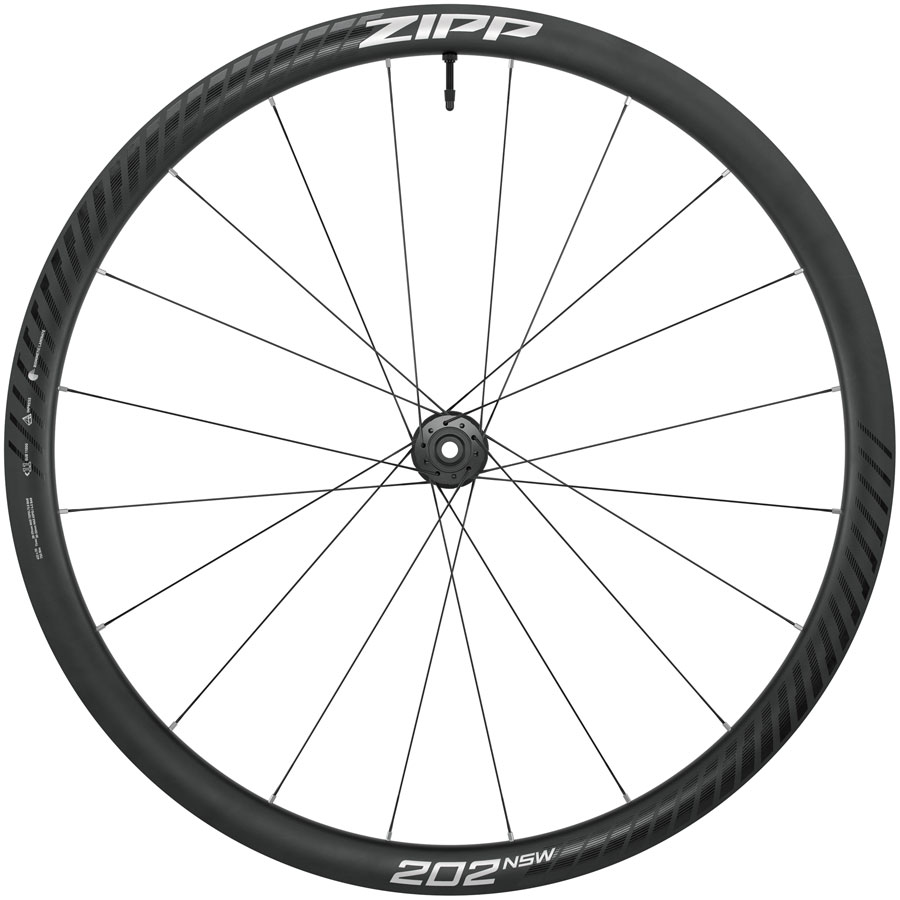 Zipp 202 NSW Front Wheel - 700 12 x 100mm Center-Lock Tubeless Carbon BLK/Dark Gray 20H A1