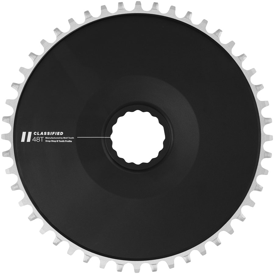 Classified Aero Chainring - 48t DropStop B fits SRAM Flattop T-Type 12/13-Speed Chains Compatible all 11-Speed Chains BLK Classified Aero Chainring - 48t DropStop B fits SRAM Flattop T-Type 12/13-Speed Chains Compatible all 11-Speed Chains BLK