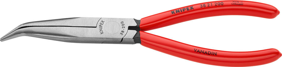 Knipex 8" Long Nose 40degree Angled Pliers without Cutter Knipex 8" Long Nose 40degree Angled Pliers without Cutter