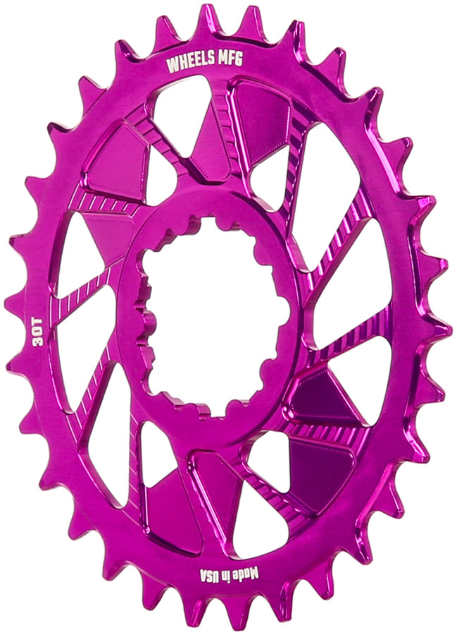 Wheels Manufacturing 3-Bolt Direct Mount Hyperglide+ Chain Compatible Chainring - Image 2