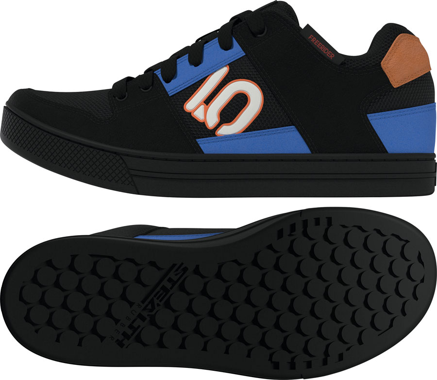 Five Ten Freerider Flat Shoes - Men's Core Black/Off White/Ray Blue - Image 2