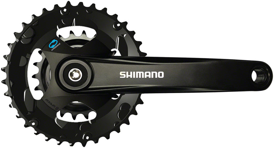 Shimano FC-M315-B2 Crankset - 7/8-Speed, Riveted JIS Square Taper Spindle Interface, Black variant 2