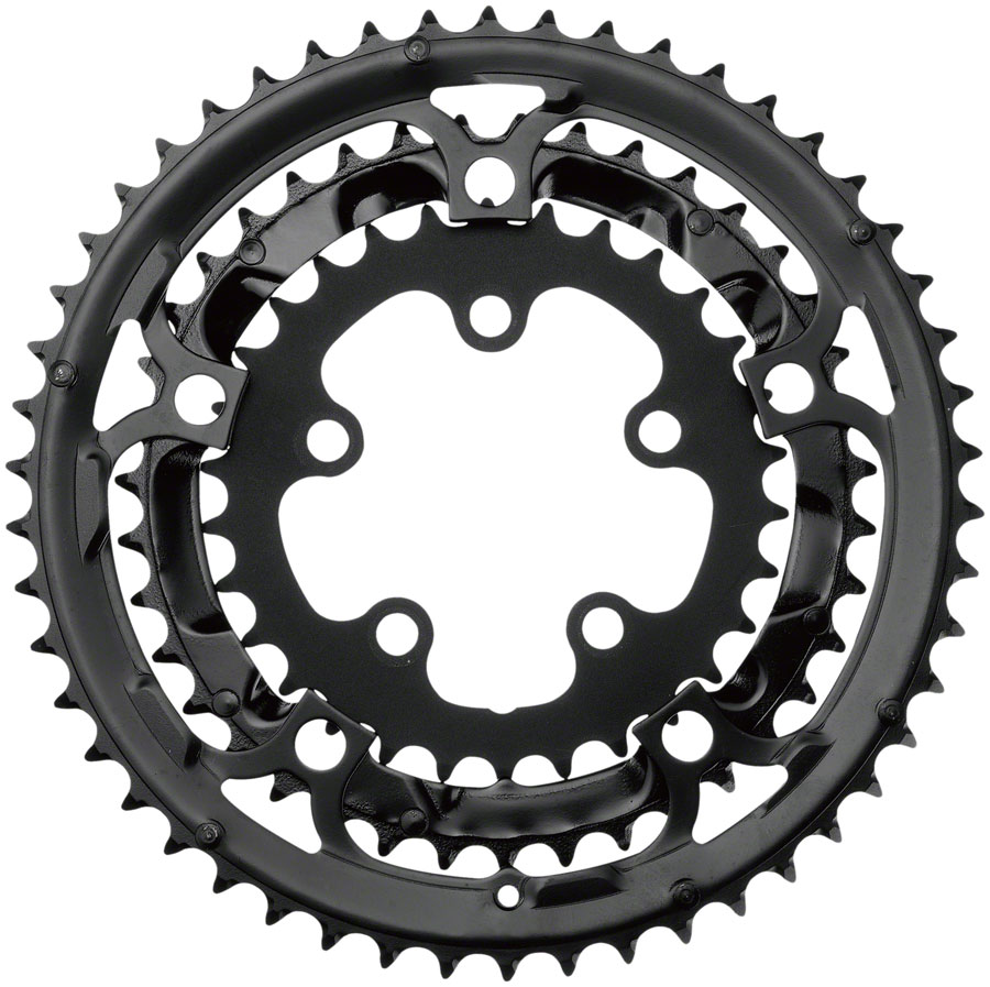 Samox 323ASS Chainring Set - 50/39/30t 130/74 BCD Aluminum Outer Ring Steel Middle/Inner Ring BLK Samox 323ASS Chainring Set - 50/39/30t 130/74 BCD Aluminum Outer Ring Steel Middle/Inner Ring BLK
