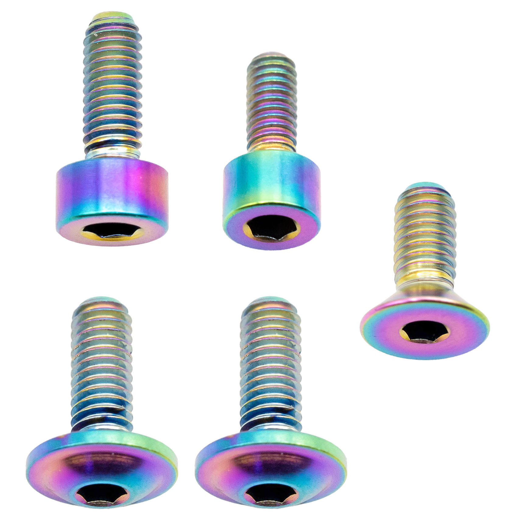 Better Bolts Fox 36 Fork Ti Bolt Kit 2016-2020 Grip Rainbow 5/Co