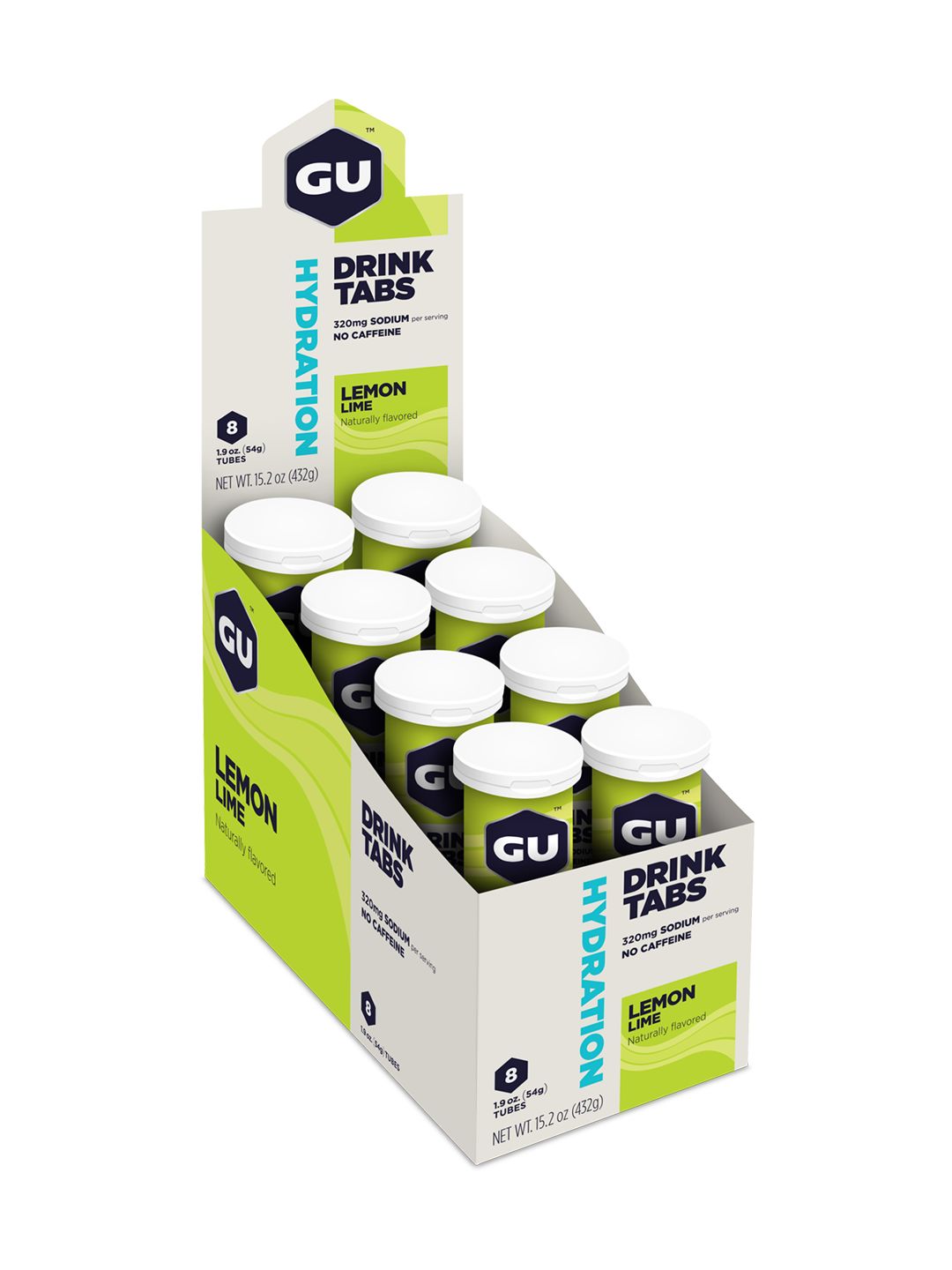 Supplement GU Hydration Tabs Lemon Lime 8 Tube Box