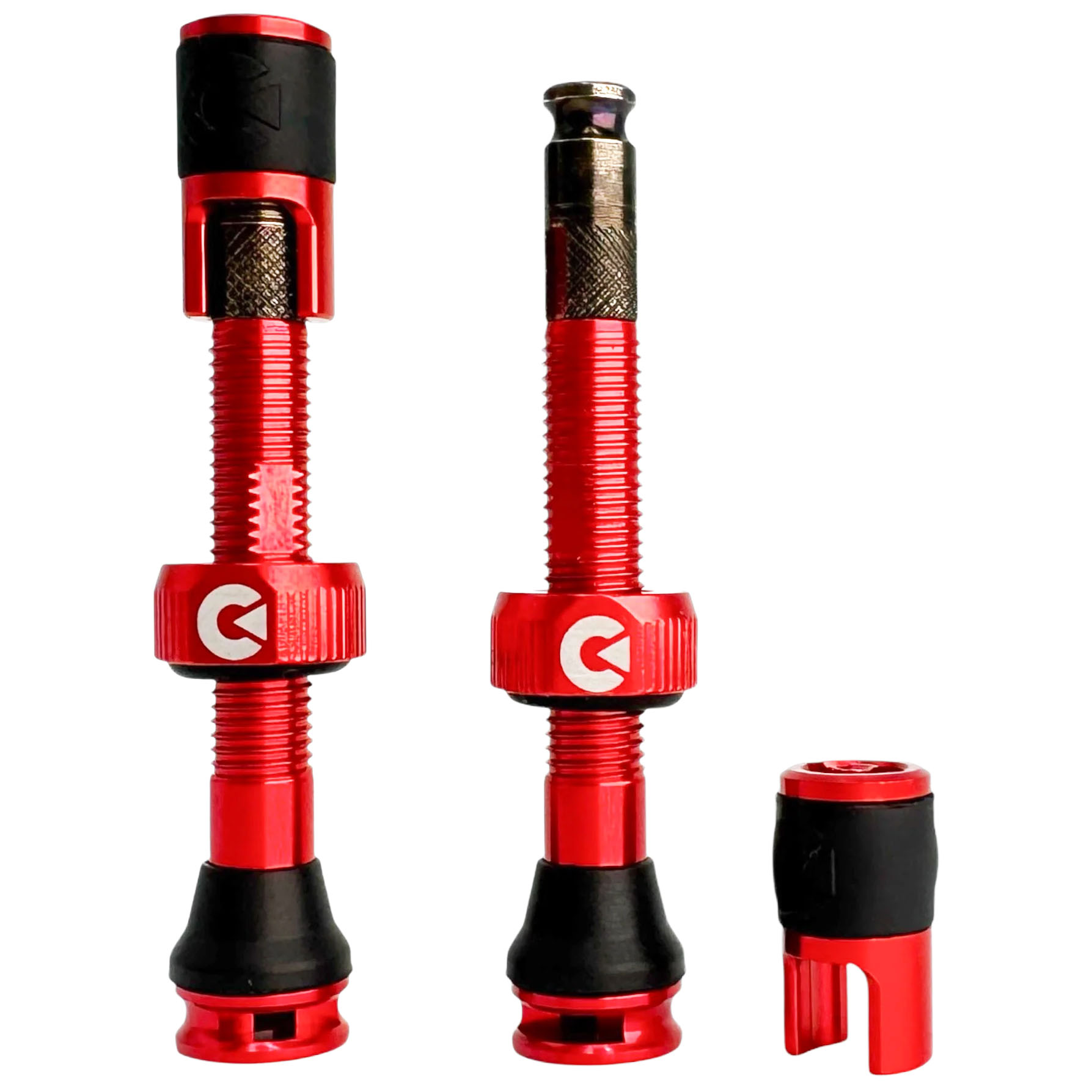 Clik Clik Tubeless Valve Set 40mm Clik Pair Ignite Red