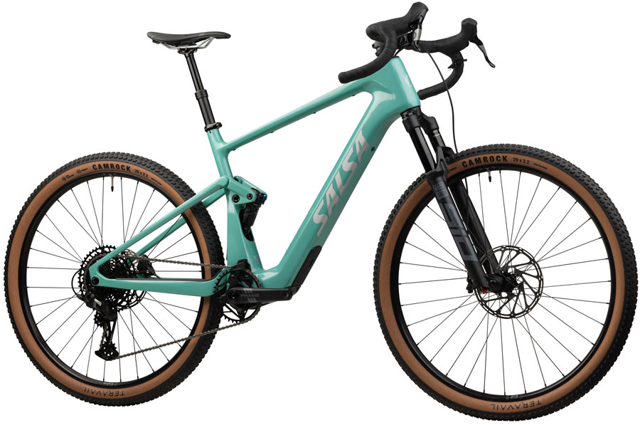 Salsa Wanderosa C Apex Eagle Ebike - 29" Carbon Sea Green - Image 3