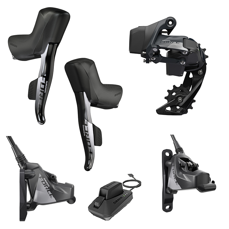 Sram Force HRD AXS eTap 1x Electronic Road Groupset  Black