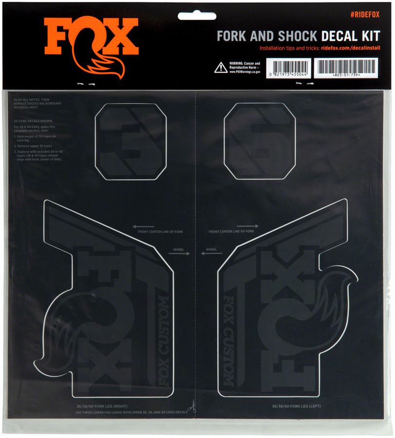 FOX Fork and Shock Decal Kit variant 2