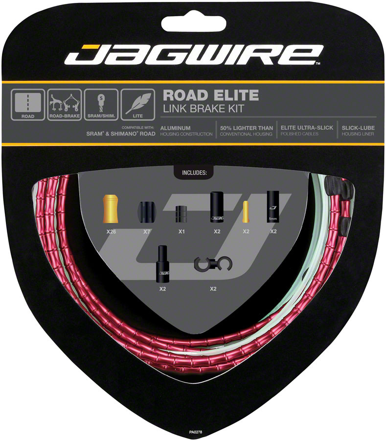 Jagwire Road Elite Link Brake Cable Kit - SRAM/Shimano Ultra-Slick Uncoated Cables variant 4