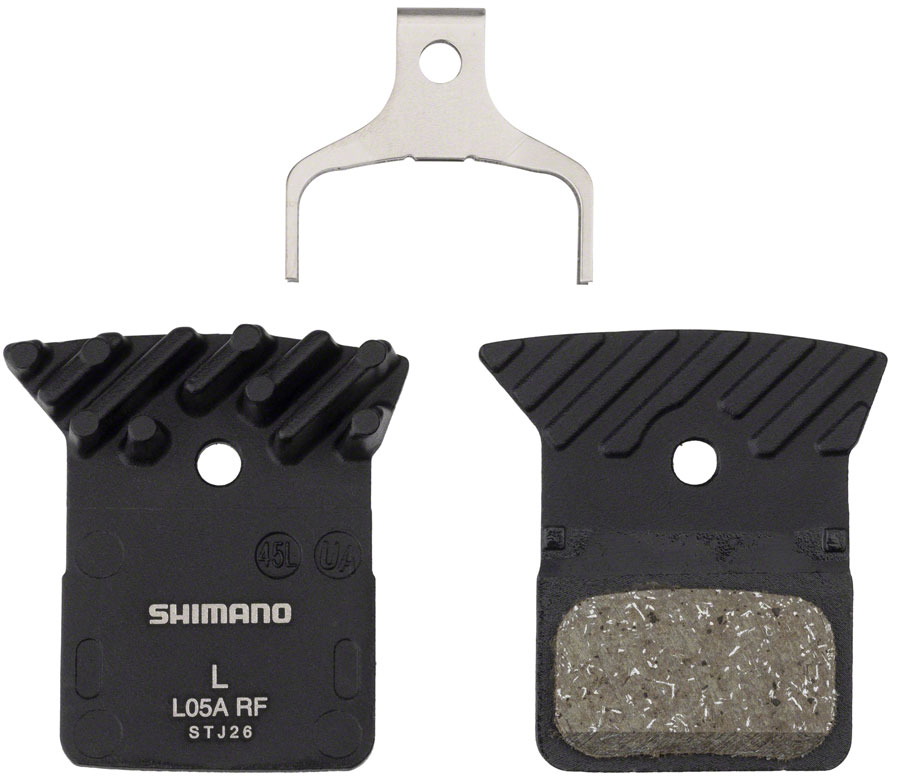 Shimano L05A-RF Disc Brake Pad Spring - Resin Compound Finned Alloy Back Plate - Image 3