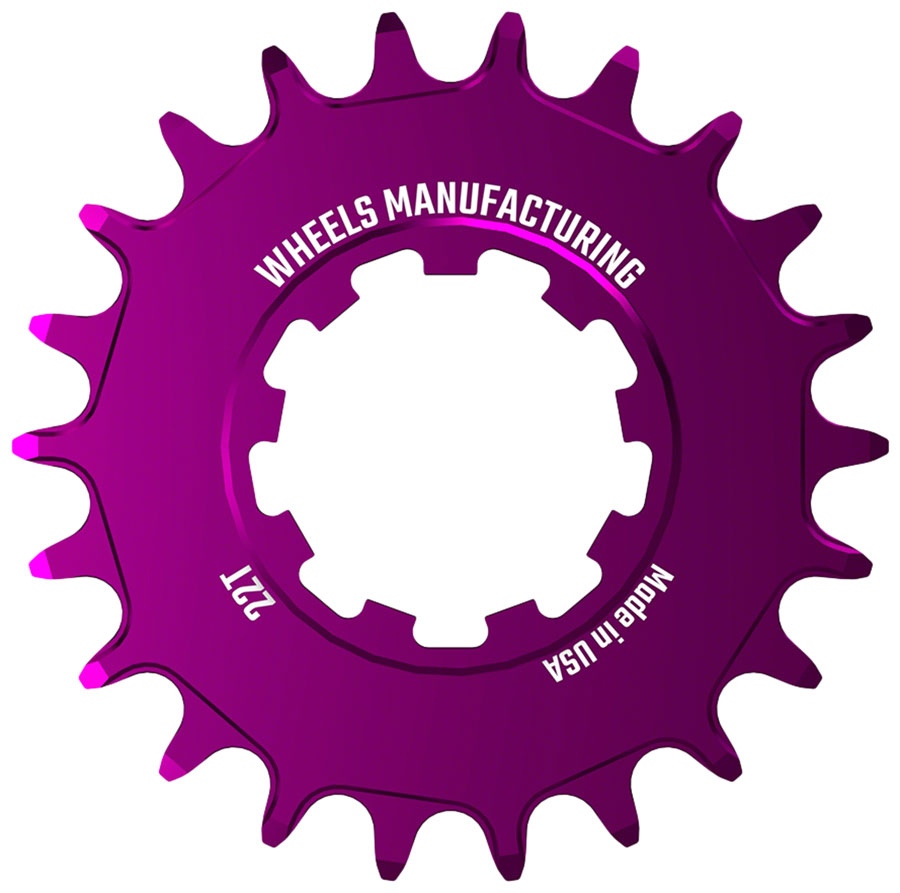 Wheels Manufacturing SOLO-SPEED Cog - 22t Fits SOLO-SPLINE SOLO-XD kits Purple