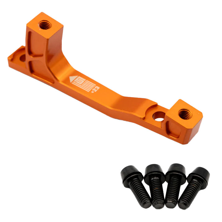 Freedom Coast Post Mount Brake Adapter 160/180mm+23 Orange