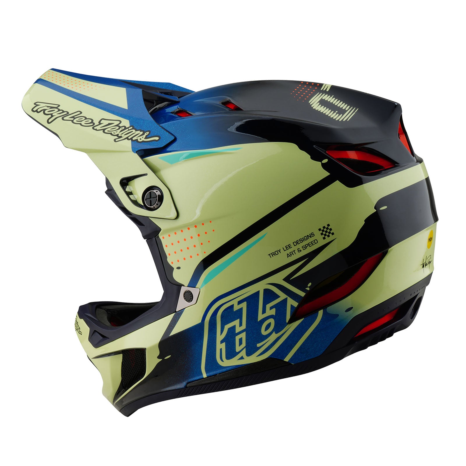 D4 Composite Helmet Drip Glo Yellow - Image 2