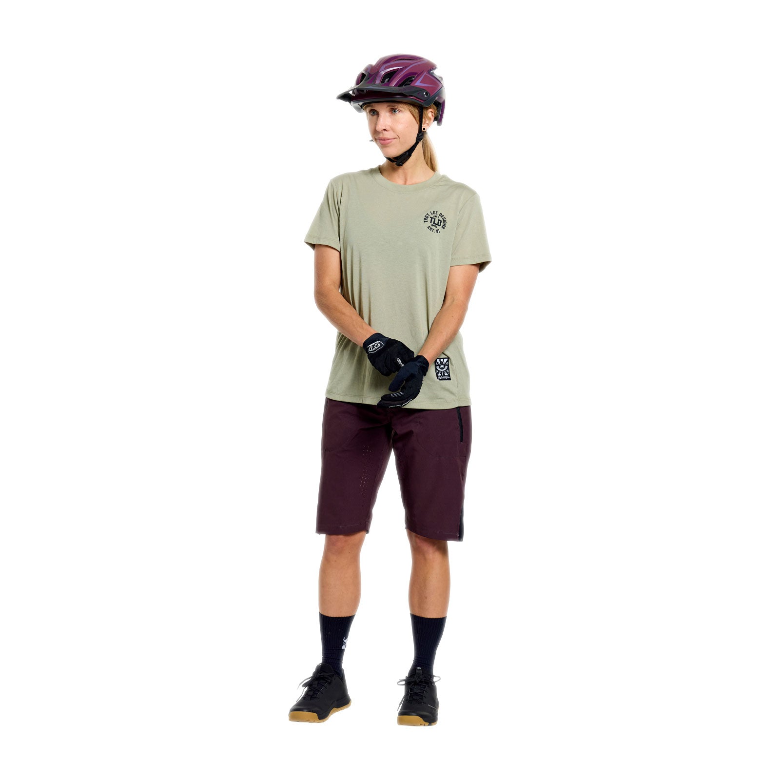Womens Lilium Ride SS Tee Stamps Sage - Image 7