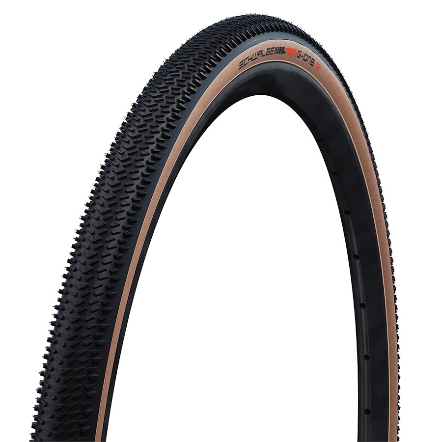 Schwalbe G-One R Pro Gravel Tire 28''x1.35 Folding Tubeless Ready Addix Race V-Guard 67TPI Transparent Sidewall