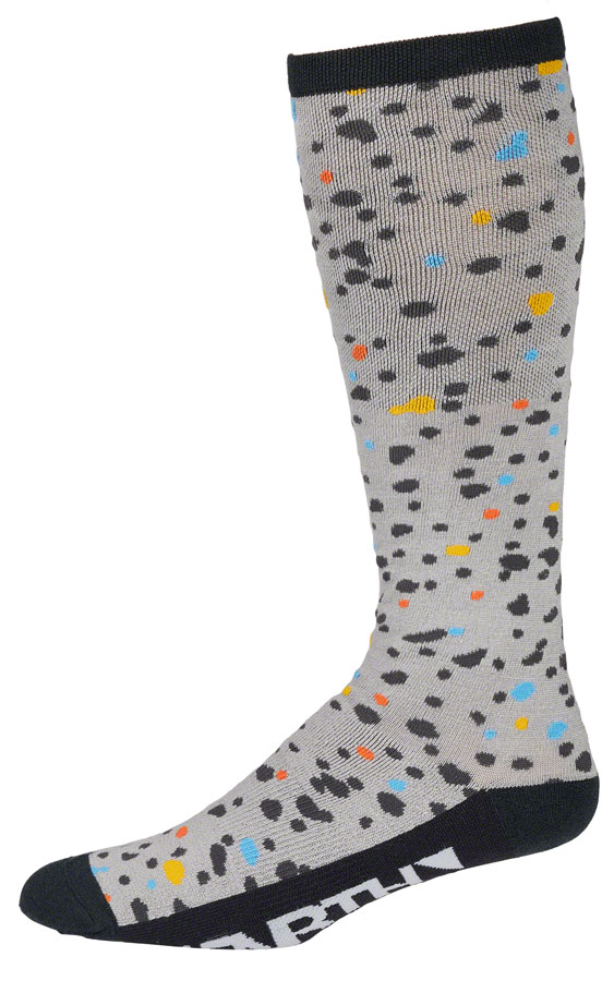 45NRTH Speck Heavyweight Knee High Wool Sock - Gray/Dark Blue