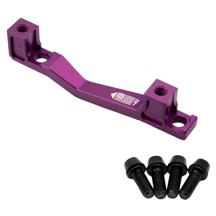 Freedom Coast Post Mount Brake Adapter 160/180mm+40 Purple