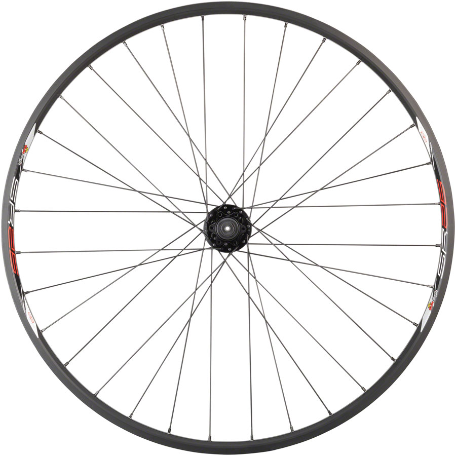 Quality Wheels Value Double Wall Series Disc Front Wheel - QR x 100mm 6-Bolt, Black - Image 10