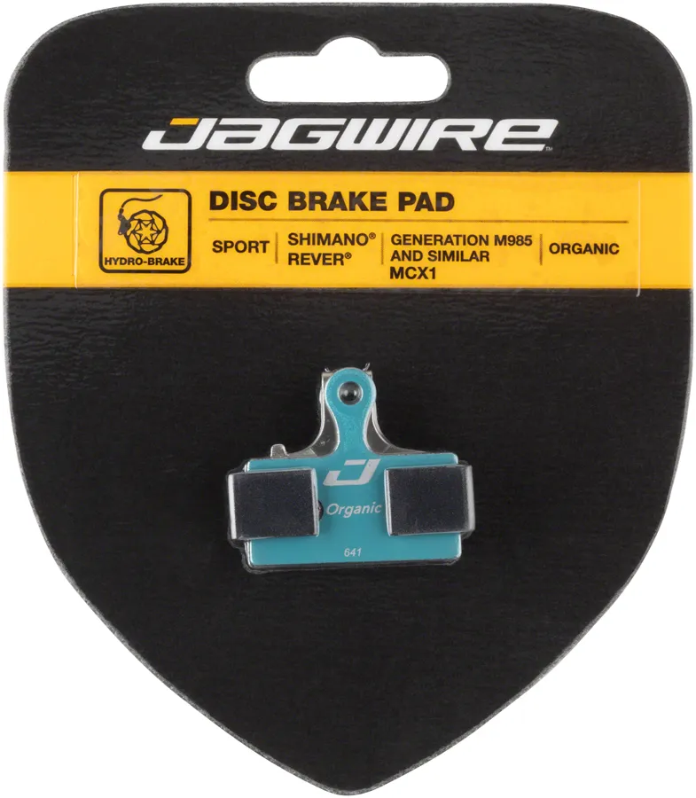 Jagwire Sport Organic Disc Brake Pads - For Shimano S700 M615 M6000 M785 M8000 M666 M675 M7000 M9000 M9020 M985 M987 Jagwire Sport Organic Disc Brake Pads - For Shimano S700 M615 M6000 M785 M8000 M666 M675 M7000 M9000 M9020 M985 M987