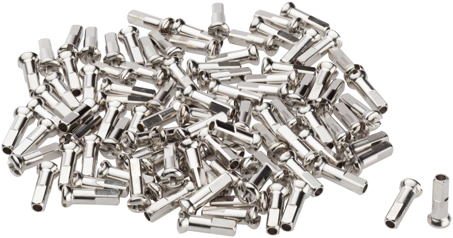 DT Swiss Pro Head Brass Nipples: 2.0 x 14mm Silver Box of 100