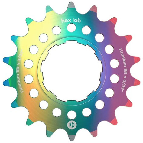 BOX Hex Lab 3/32" CNC Titanium Cogs - Rainbow - Image 5