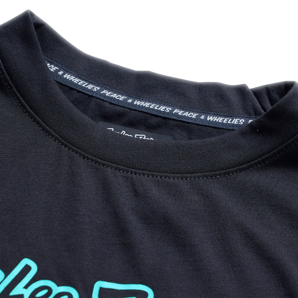 Youth Skyline Ride LS Tee Signature Black / Real Teal - Image 4